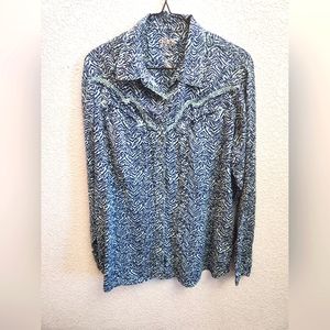 Vintage Wrangler Rock 47 button down shirt